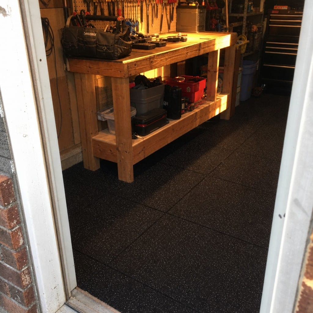 Customer photo review of 30mm Acoustic Rubber Gym Tiles | Soundproof Gym Flooring | 75 dB Noise Reduction | 200kg+ Drop Rated | EN 13893 Certified