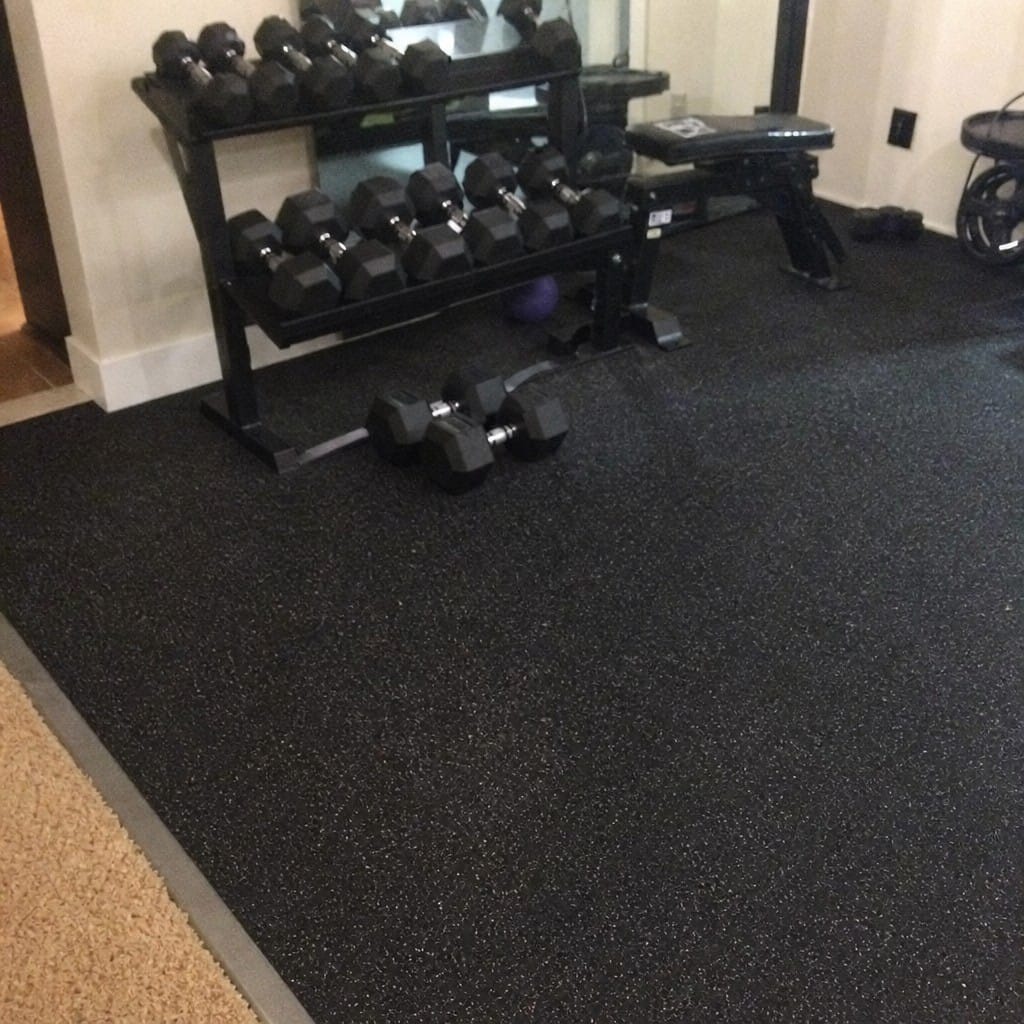 Customer photo review of Gym Flooring Rolls UK | Rubber Roll 1m Wide | Cut to Length