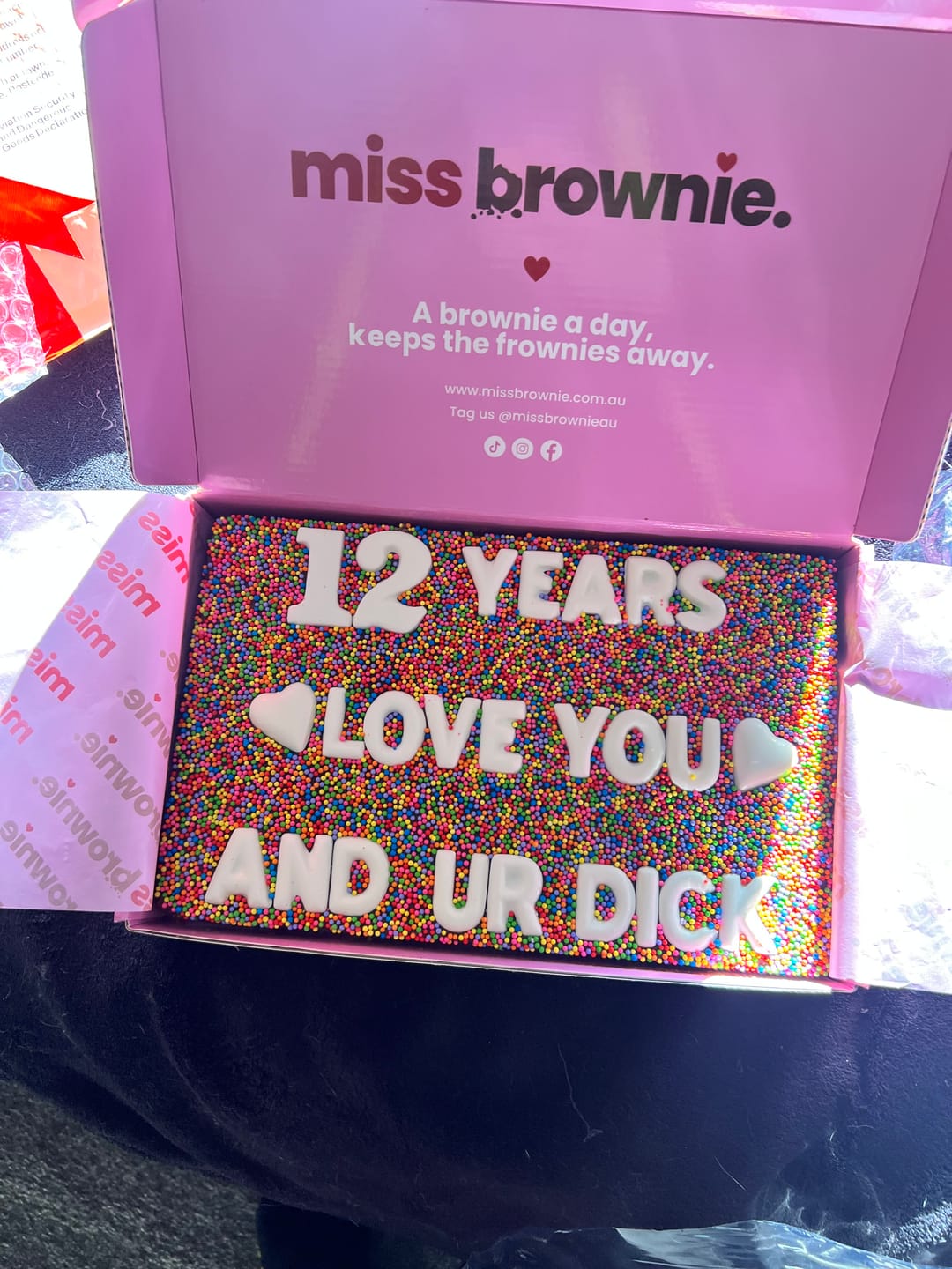 Customer photo review of Love Brownie · Large
