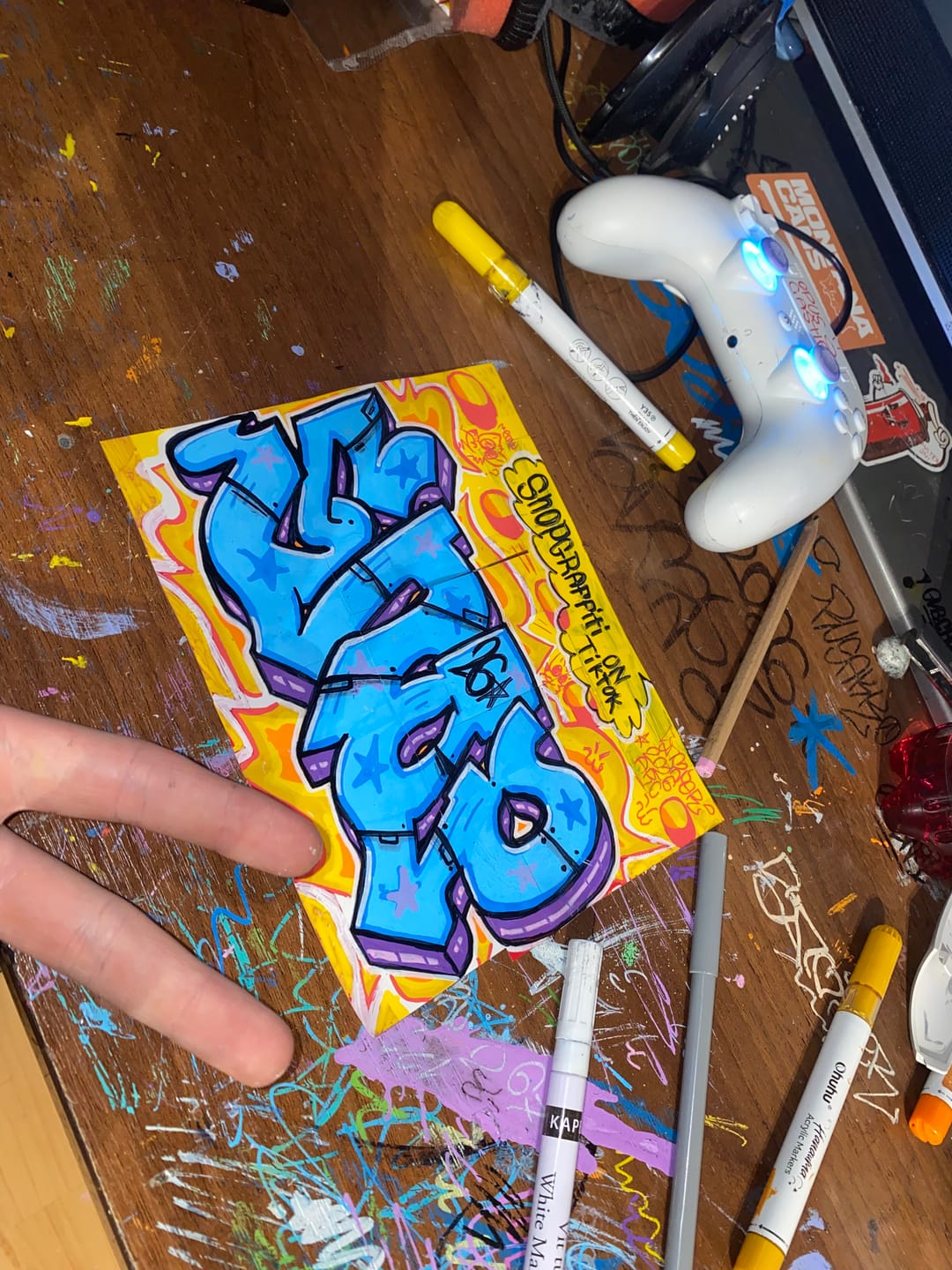 Customer photo review of Ohuhu Acrylic Paint Markers Refillable 36 Colors – Hanauma