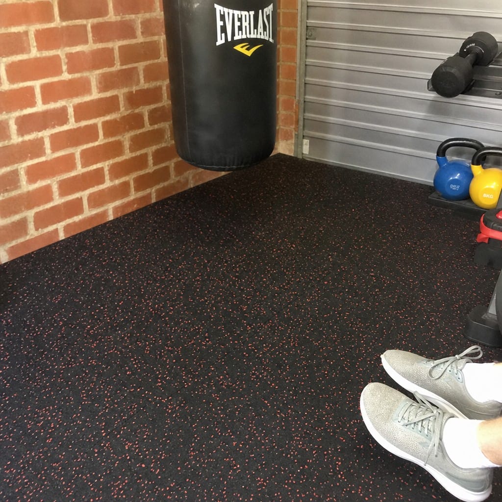 Customer photo review of Rubber Gym Roll UK | Heavy-Duty Crumb Flooring Roll 10m
