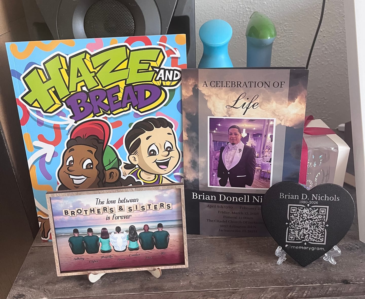 Customer photo review of Memorygram QR Medallion: Includes Virtual Memorial & Voice Feature