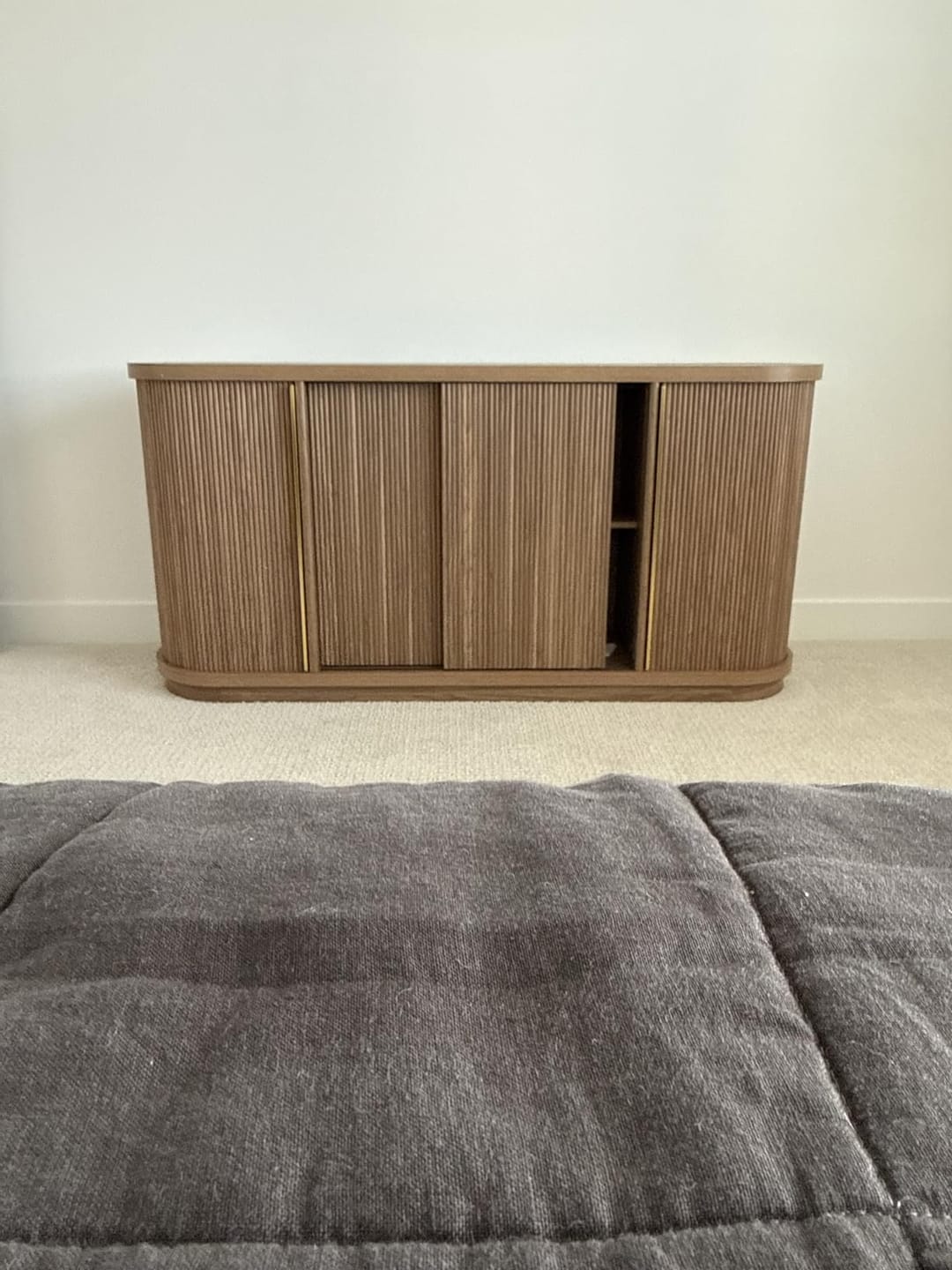 Customer photo review of Turin 67" Modern Oval Tambour Door Sideboard Cabinet