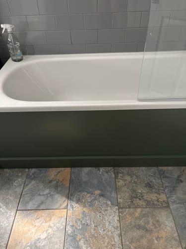 Customer photo review of Pride 1700mm Bath Front Panel and Plinth - Satin Green