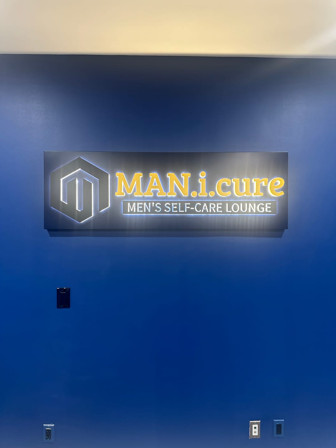 Customer photo review of Custom Backlit Sign For Warner