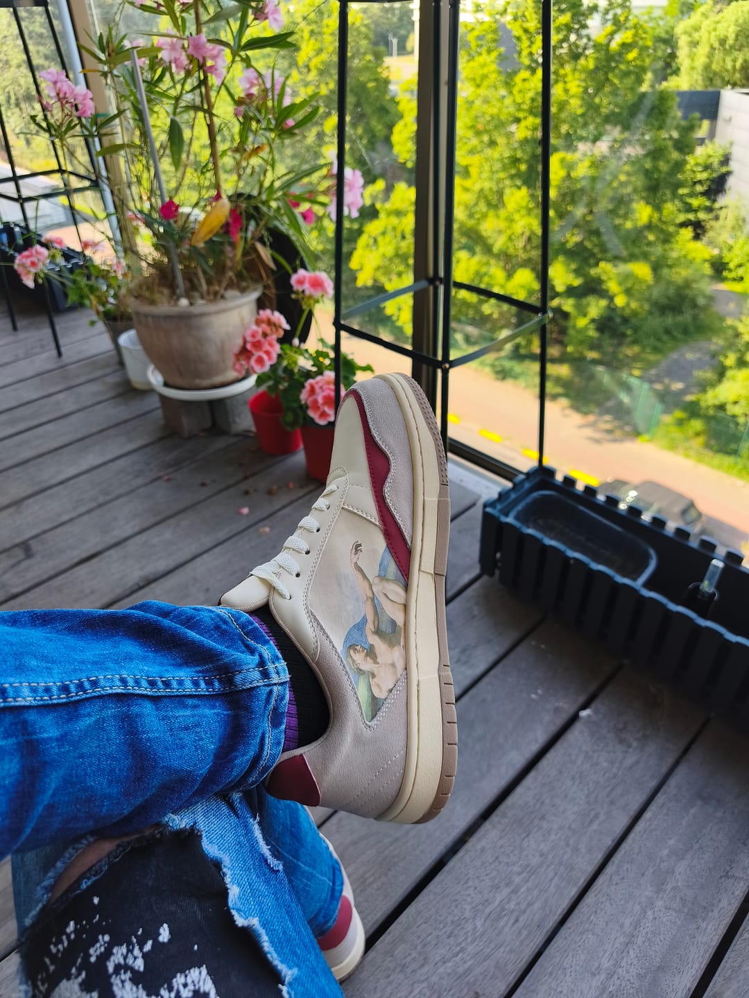 Customer photo review of The Creation of Adam Sneakers