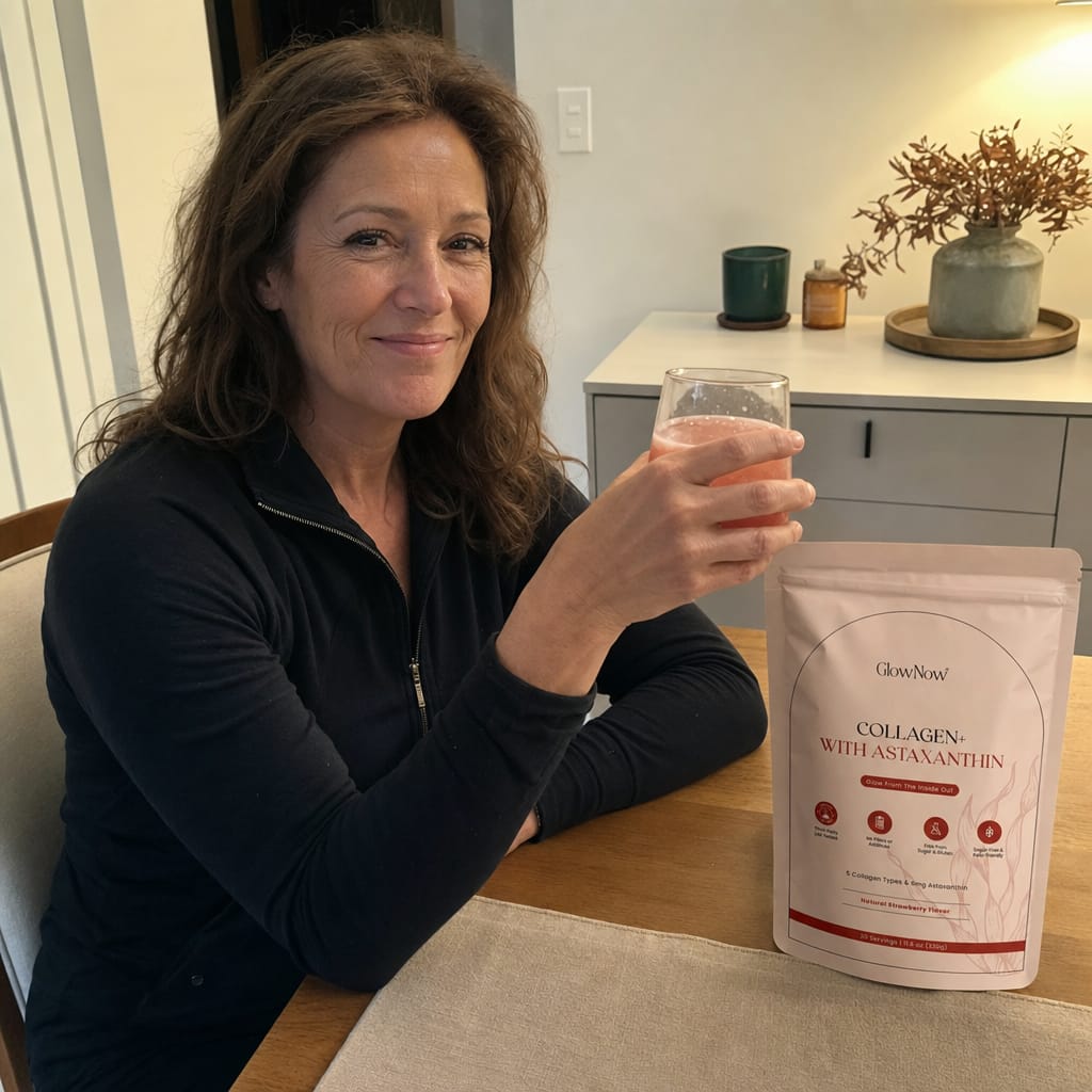 Customer photo review of GlowNow™ Collagen+ with Astaxanthin