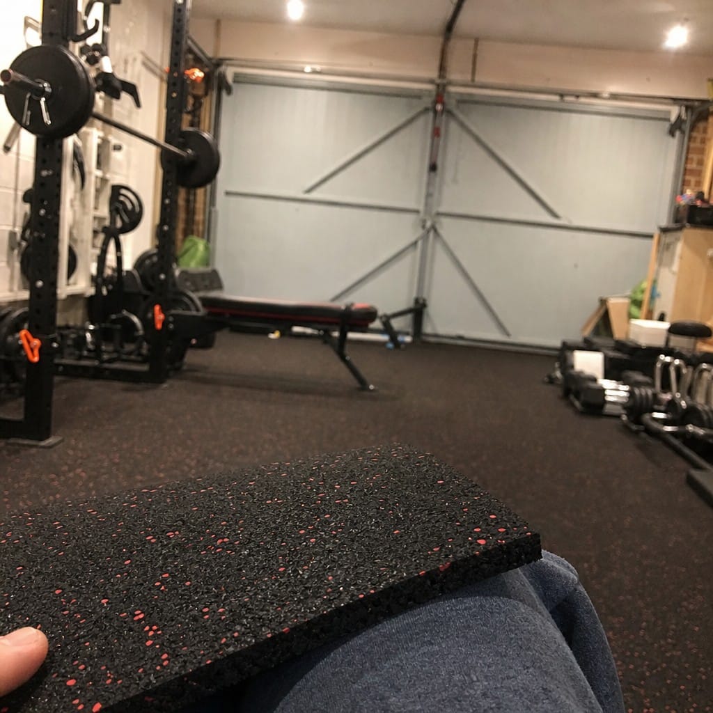 Customer photo review of Rubber Gym Roll UK | Heavy-Duty Crumb Flooring Roll 10m