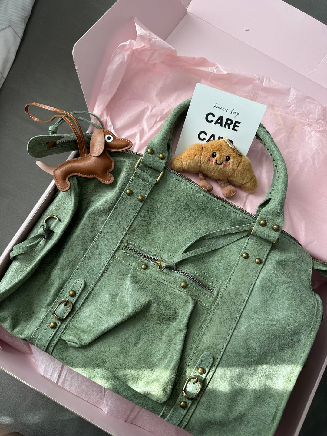 Customer photo review of It girl bag matcha