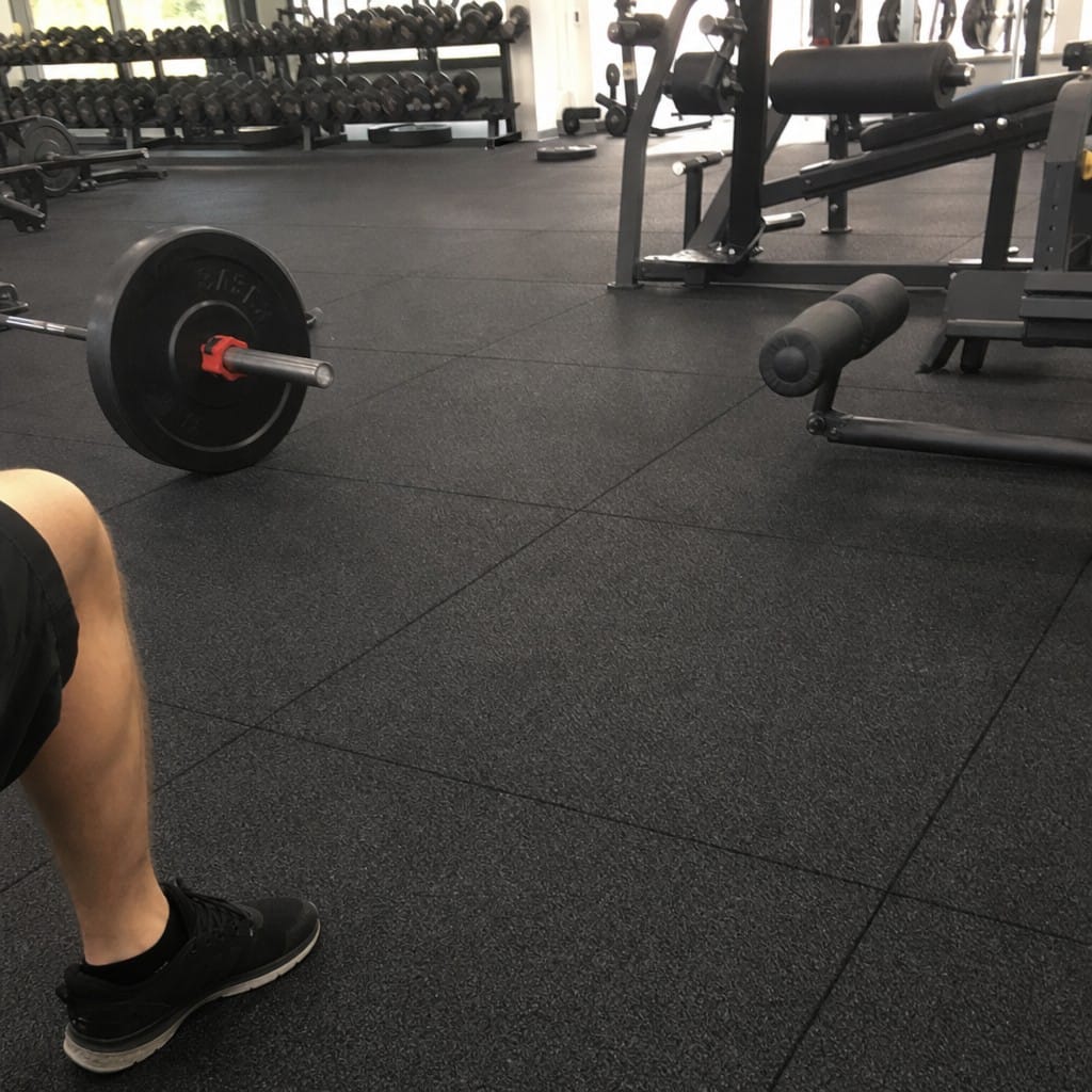 Customer photo review of 20mm Rubber Gym Tiles UK | 1m² Interlocking | 400kg Drop Rated
