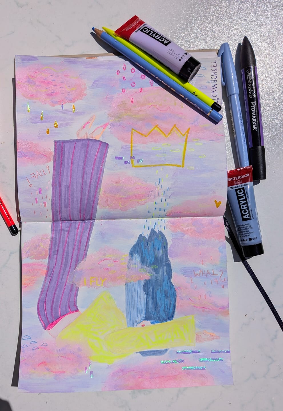 Customer photo review of Acrylfarbe SET "Birds" 7x20ml