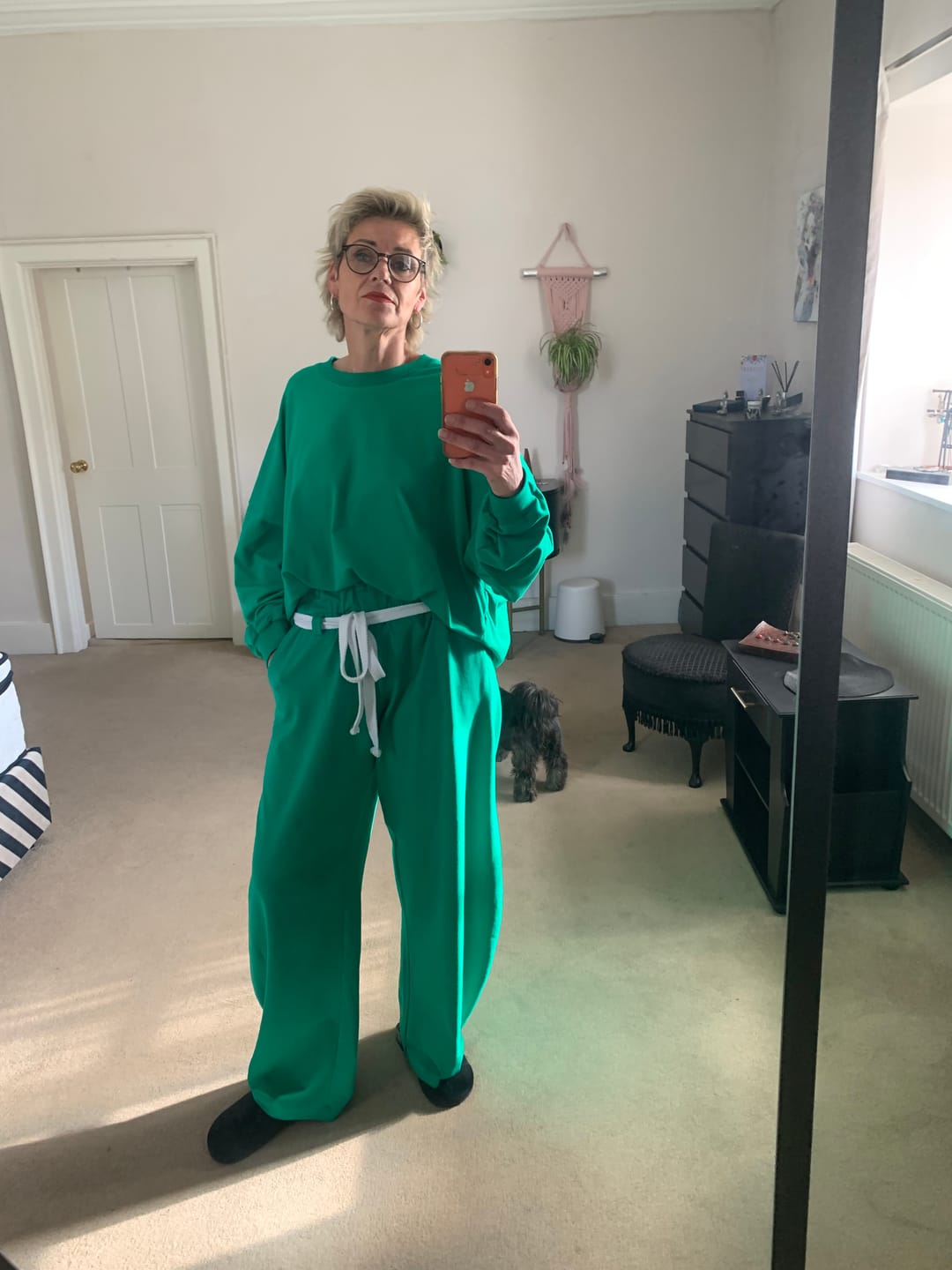 Customer photo review of Green Oversized Sweat Set with Open Back
