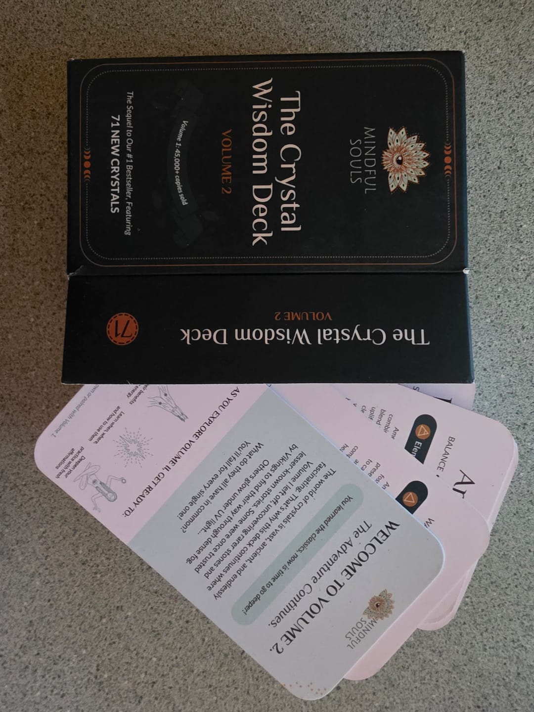Customer photo review of The Crystal Wisdom Card Deck: Volume 2 (New Edition)