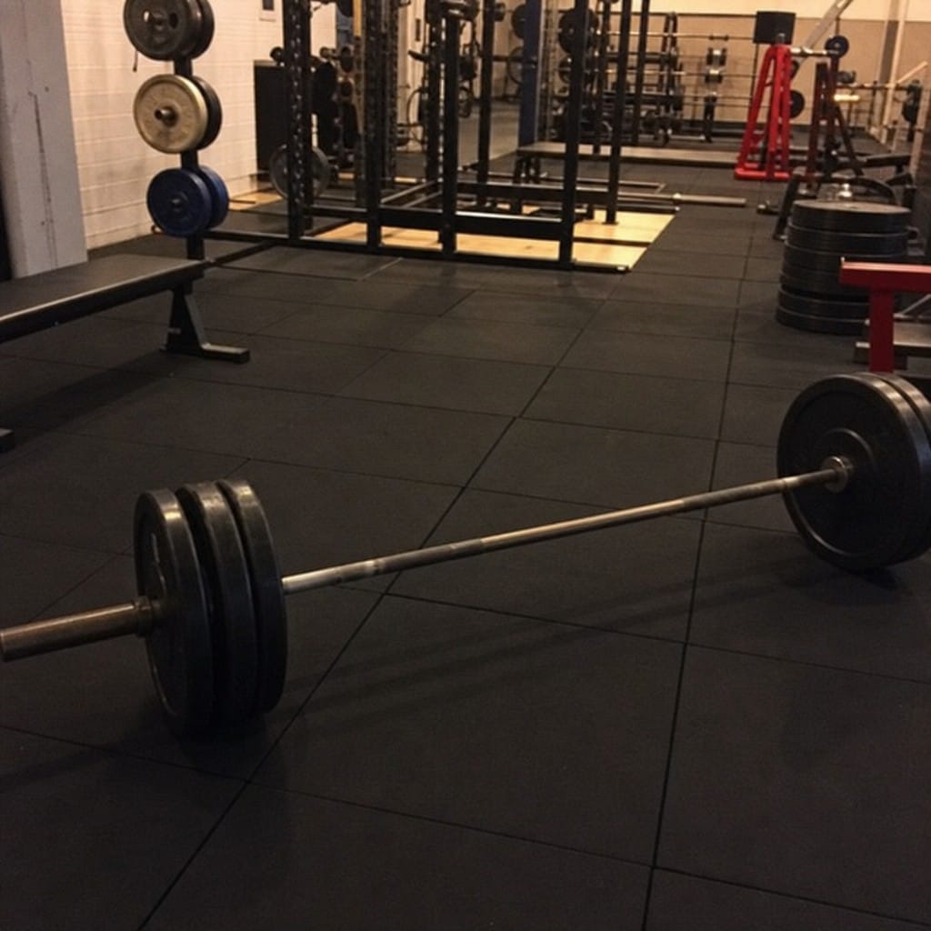 Customer photo review of 30mm Rubber Gym Tiles | Olympic Lifting & CrossFit | 200kg+ Drop Rated