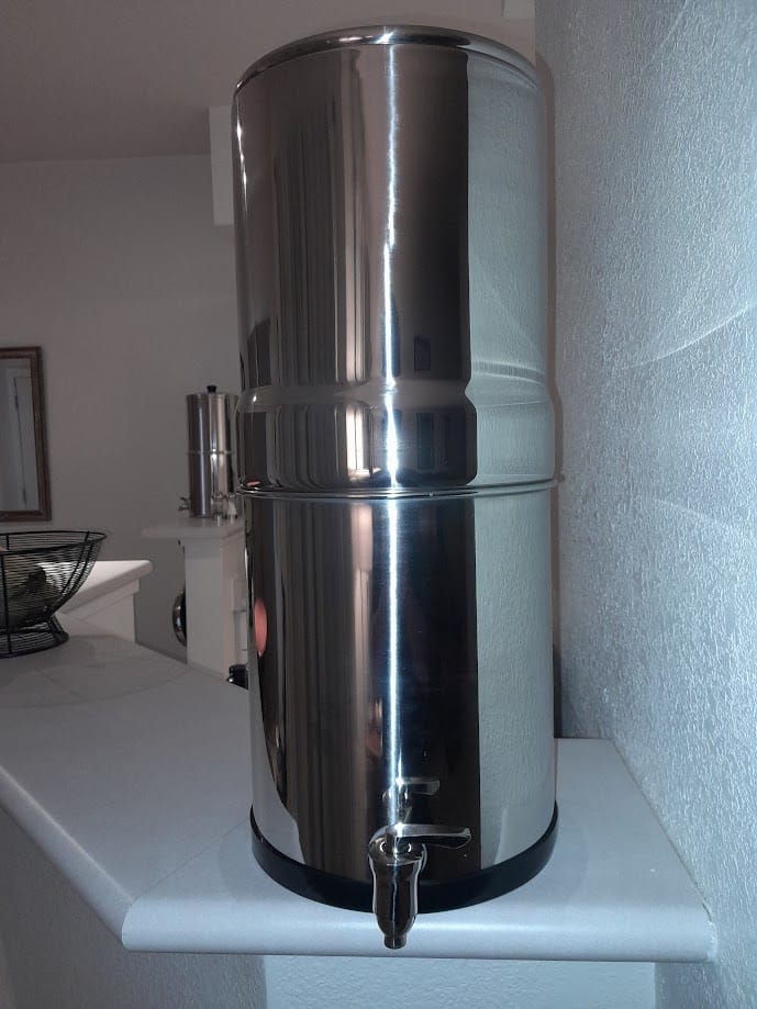 Customer photo review of Dual Carbon Platinum Gravity-Fed Water Filter System
