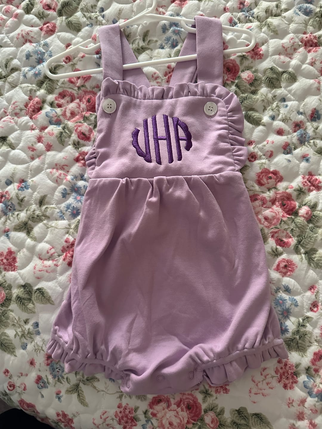 Customer photo review of Ruffle Vintage Bubble Romper