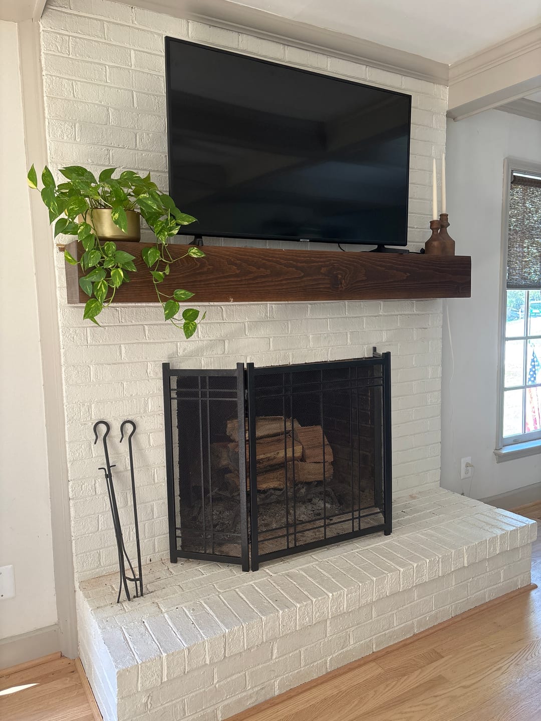 Customer photo review of Rustic Pine Mantels
