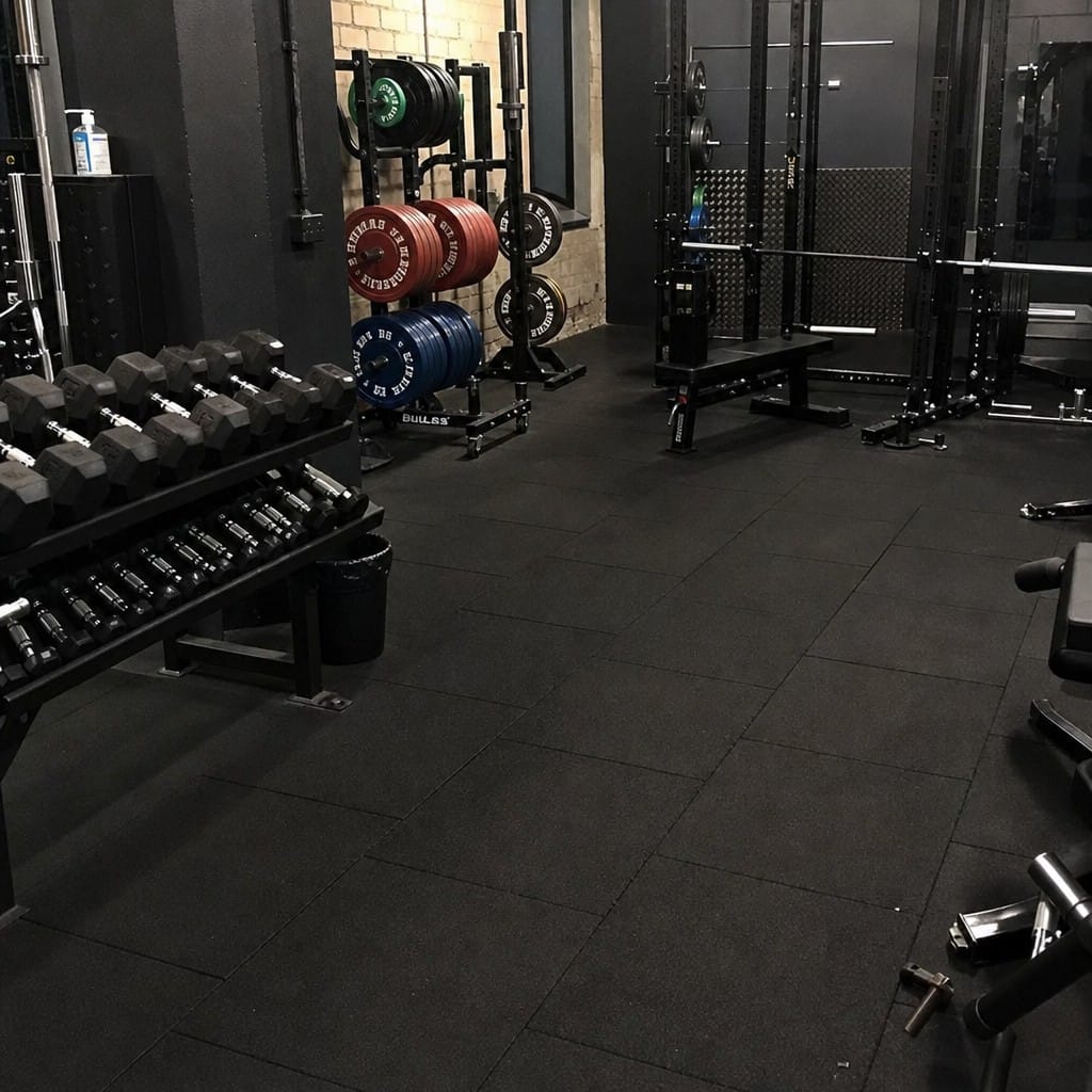 Customer photo review of 30mm Rubber Gym Tiles | Olympic Lifting & CrossFit | 200kg+ Drop Rated