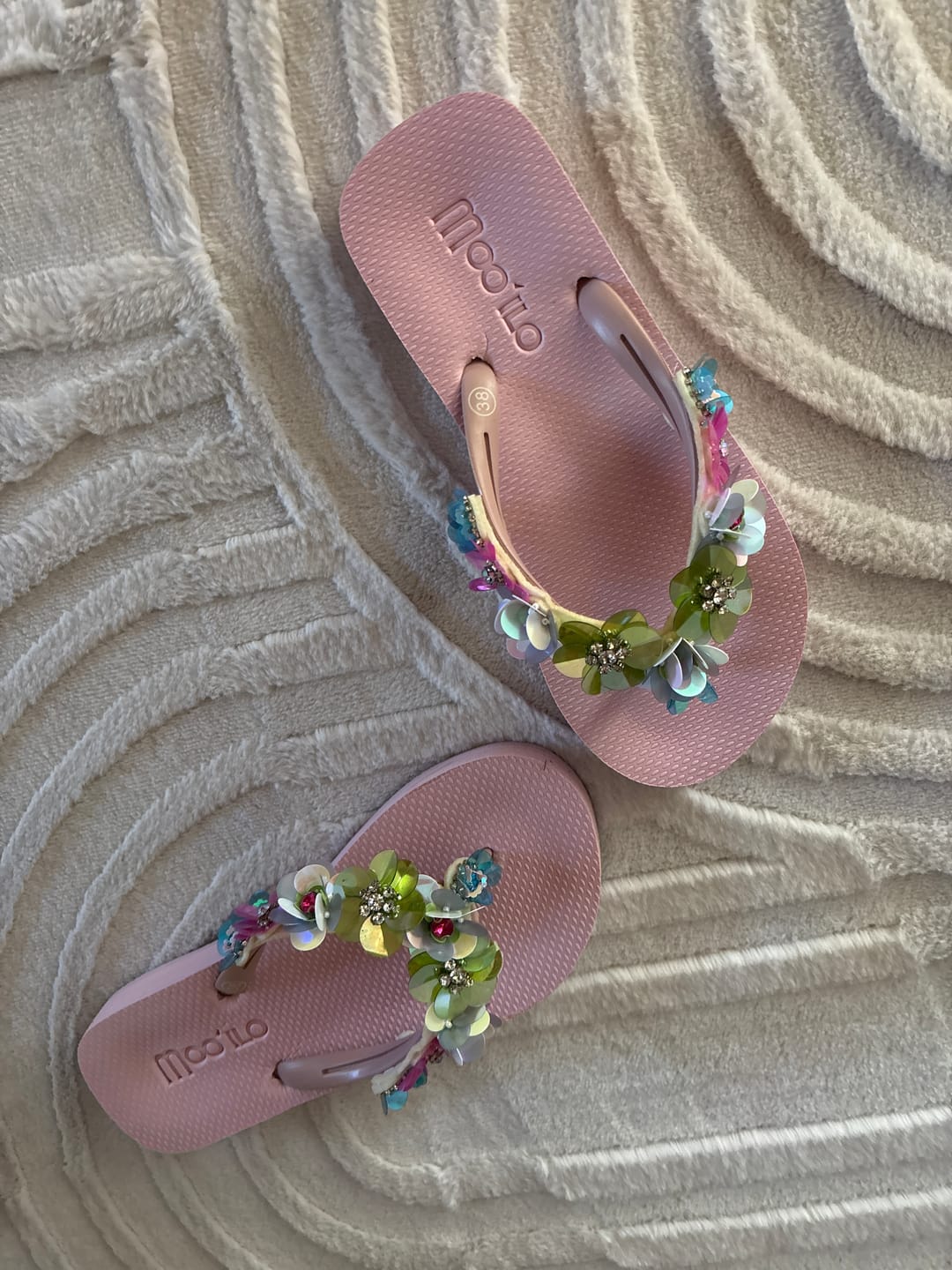 Customer photo review of Flip-Flop / Blumen - Rose/ B Ware / Rückläufer