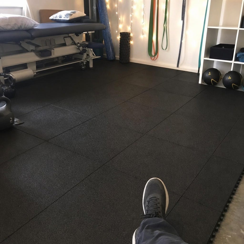 Customer photo review of Interlocking Gym Tiles UK | 17mm Rubber Gym Mats | 80kg Drop Rated