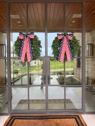 Customer photo review of Haven Americana Wreath Bow
