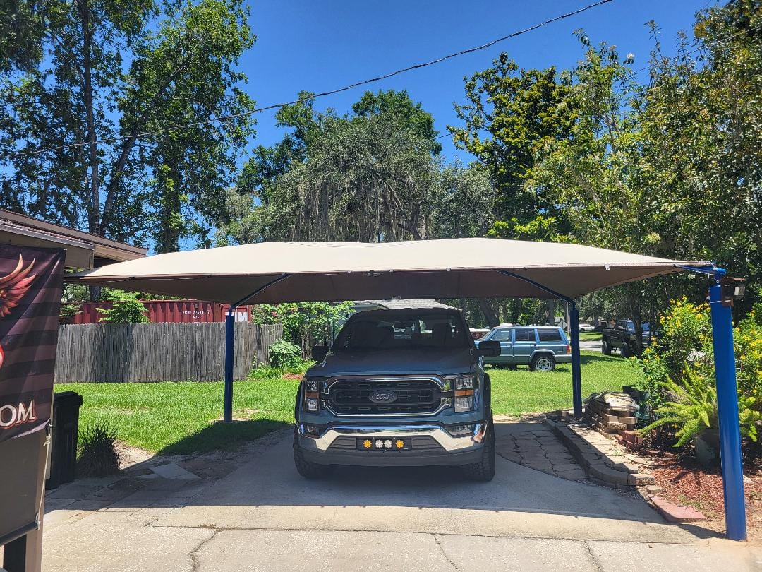 Customer photo review of Outdoor Waterproof Sun Shade Sail Opaque Privacy Protection Canopy for Patio,Garden, Backyard Lawn