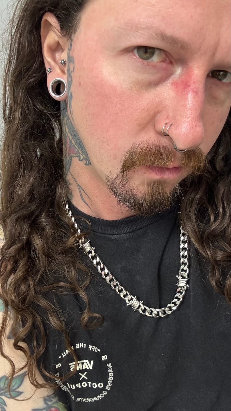 Customer photo review of 9mm Barb Wire Cuban Chain