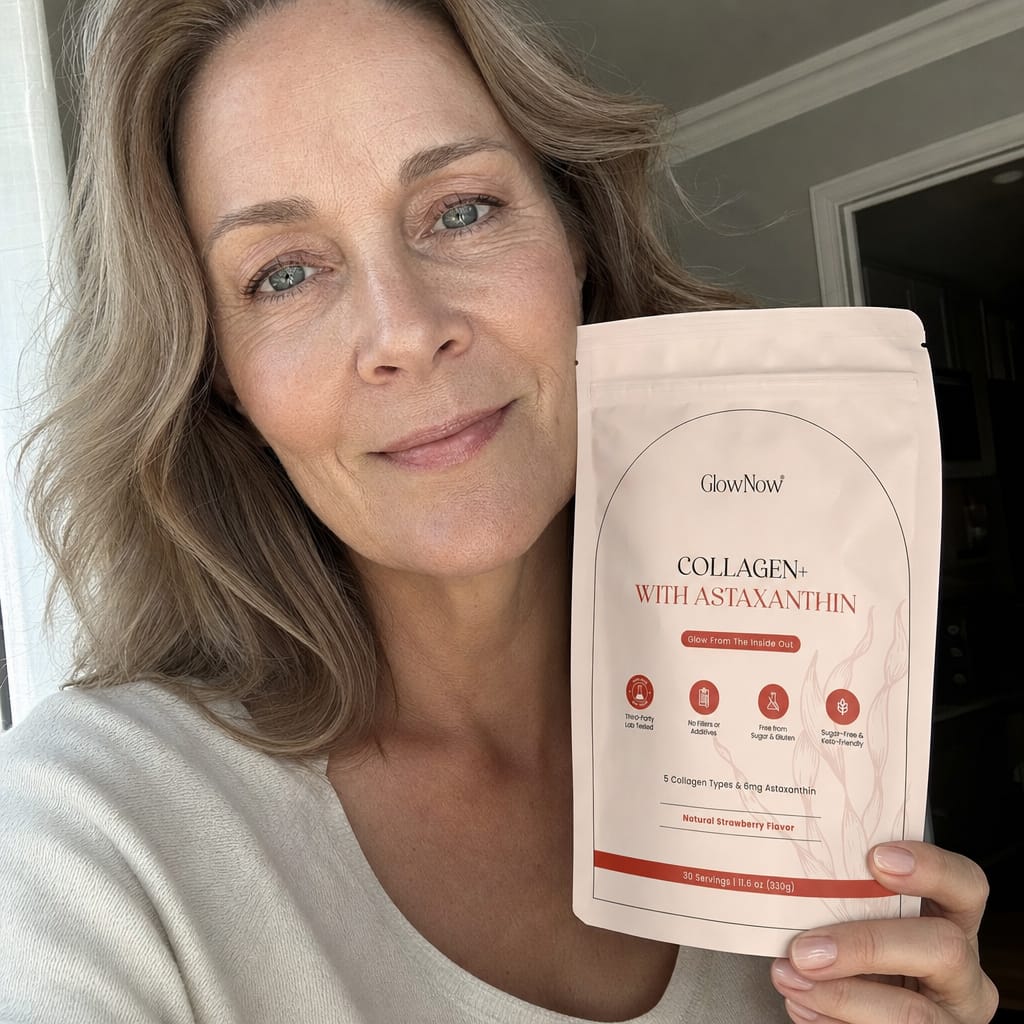 Customer photo review of GlowNow™ Collagen+ with Astaxanthin