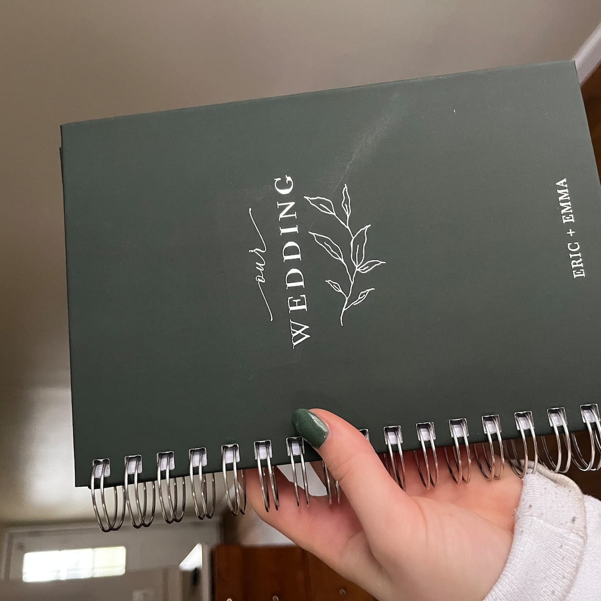 Customer photo review of Monogram Bouquet Wedding Vow Books