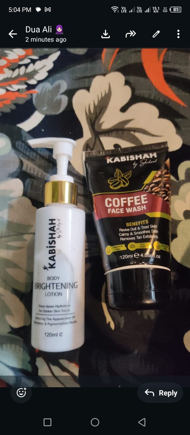 Customer photo review of Coffee Face Wash - Revives, Exfoliates & Removes Tan
