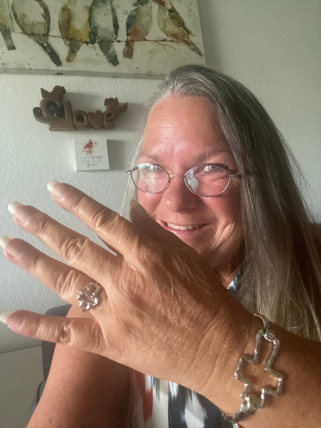 Customer photo review of FREE Today: Hammered Cross Bangle & Ring Set: A Symbol of Faith and Refined Simplicity