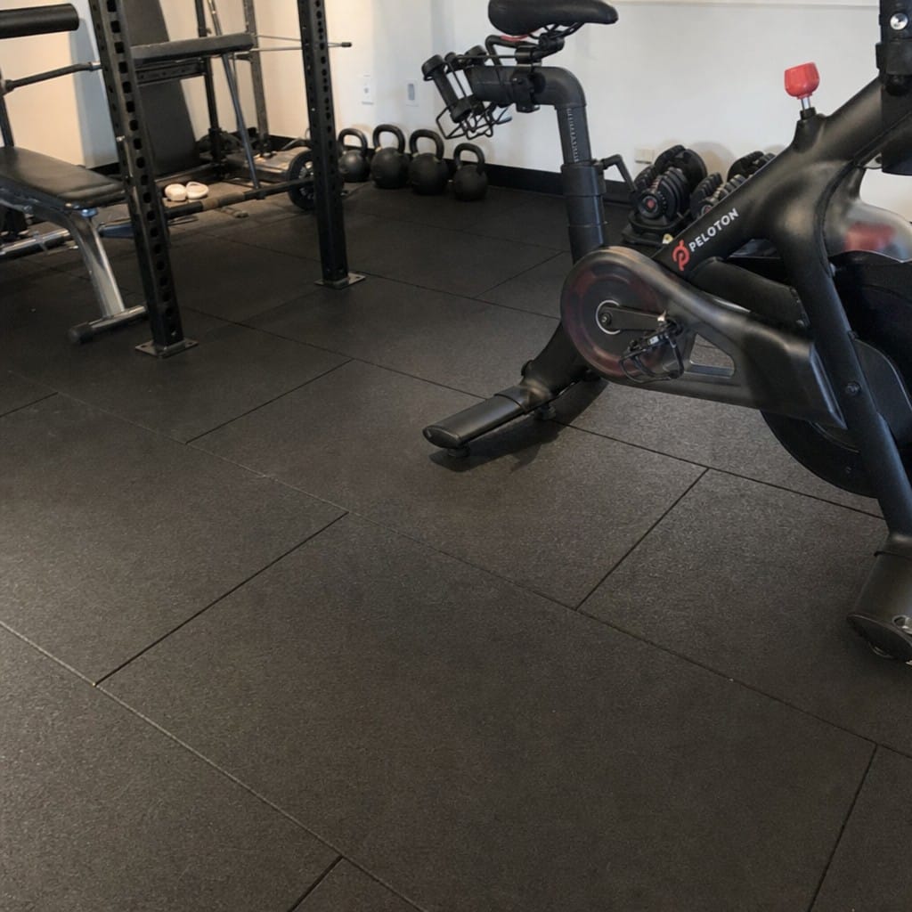 Customer photo review of TitanForce Pro 20mm Rubber Gym Flooring Tiles 100x50cm | Precision Moulded | UK Stock