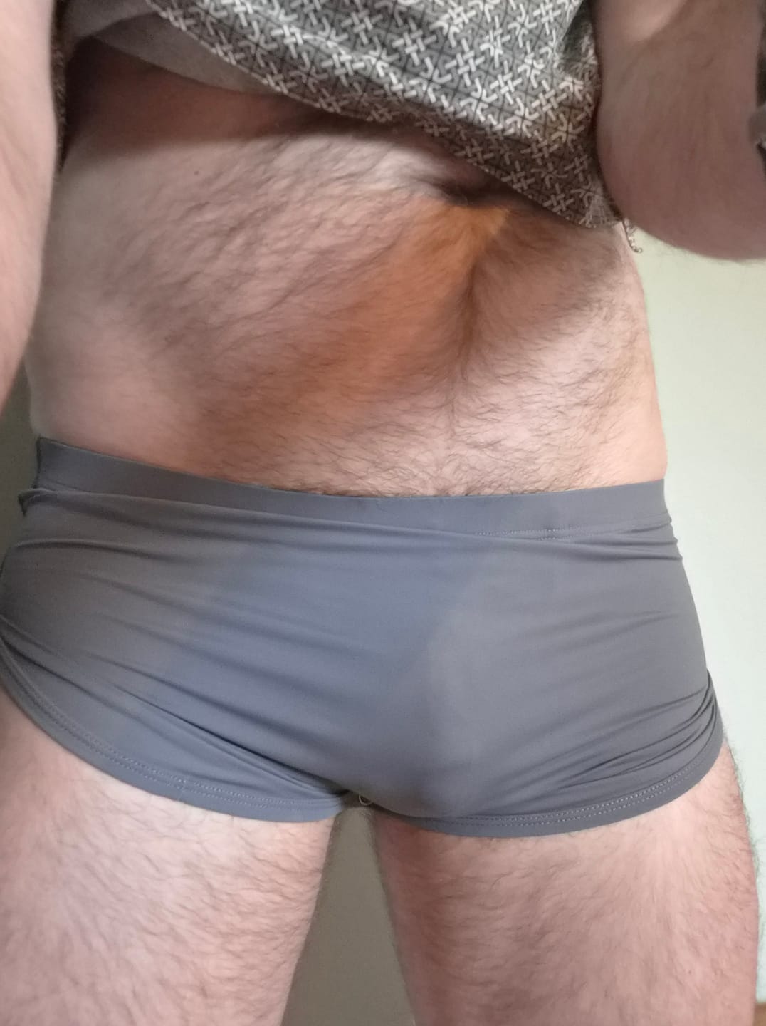Customer photo review of Men's Detachable Ice Silk Underwear Home Pants