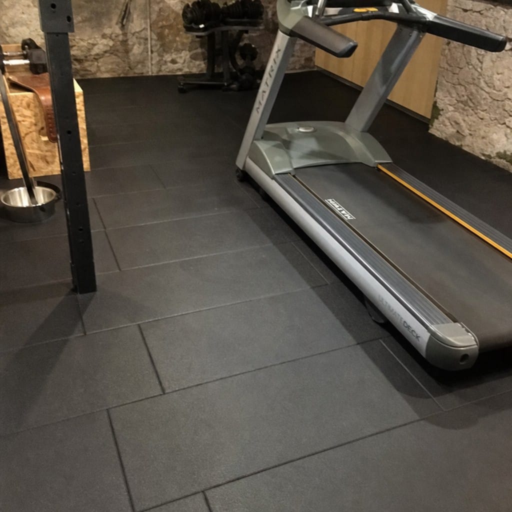 Customer photo review of TitanForce Pro 20mm Rubber Gym Flooring Tiles 100x50cm | Precision Moulded | UK Stock