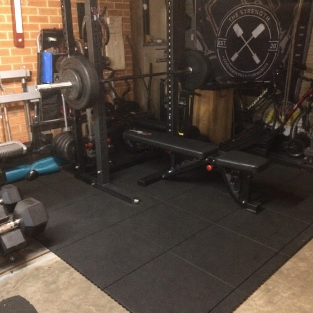 Customer photo review of 30mm Rubber Gym Tiles | Olympic Lifting & CrossFit | 200kg+ Drop Rated