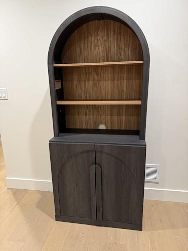 Customer photo review of Bijou 71" Tall Wood Door Bookcase Cabinet