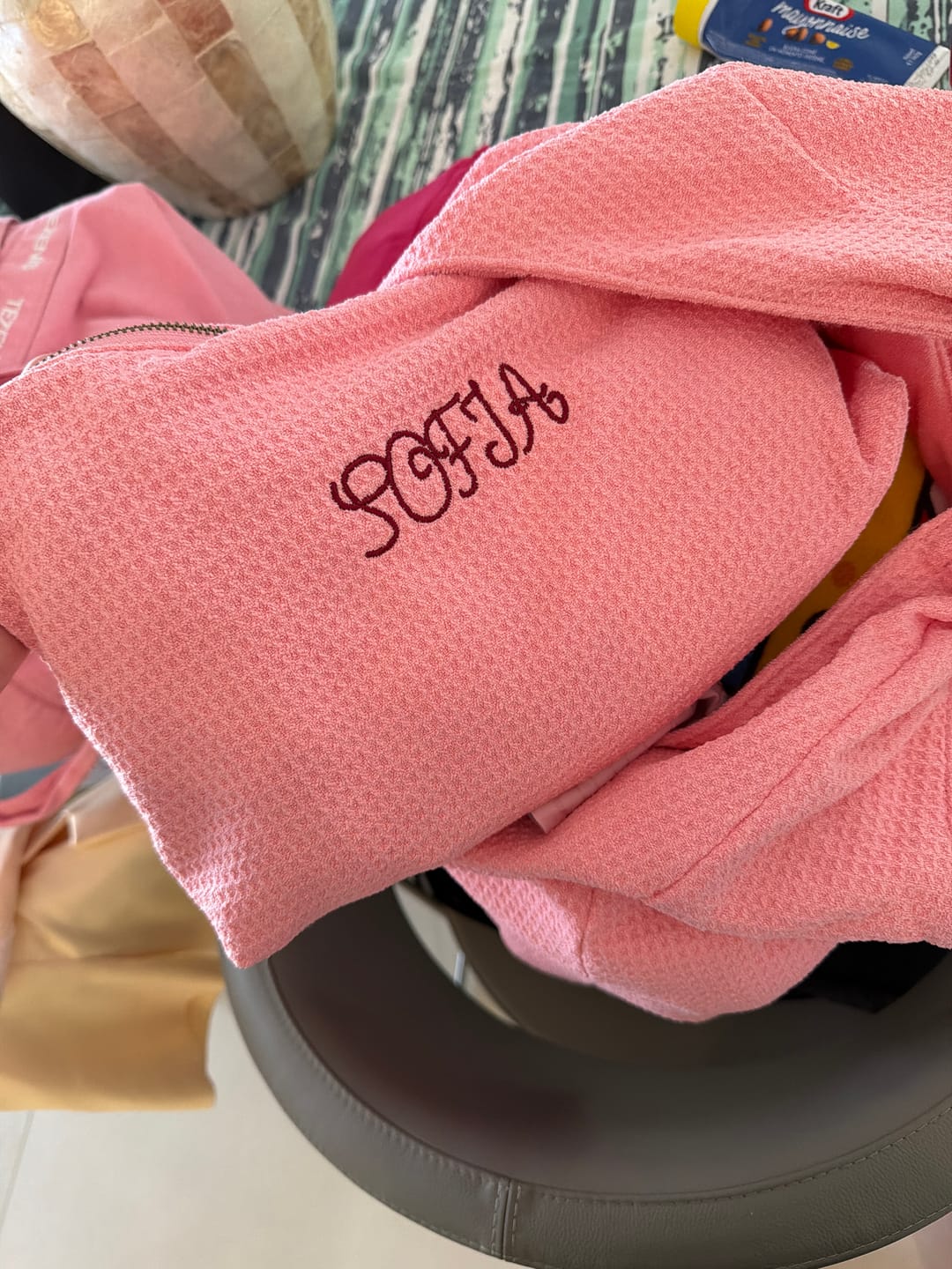 Customer photo review of Pouch in Spugna - Rosa