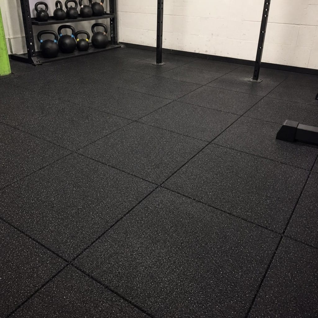 Customer photo review of 30mm Acoustic Rubber Gym Tiles | Soundproof Gym Flooring | 75 dB Noise Reduction | 200kg+ Drop Rated | EN 13893 Certified