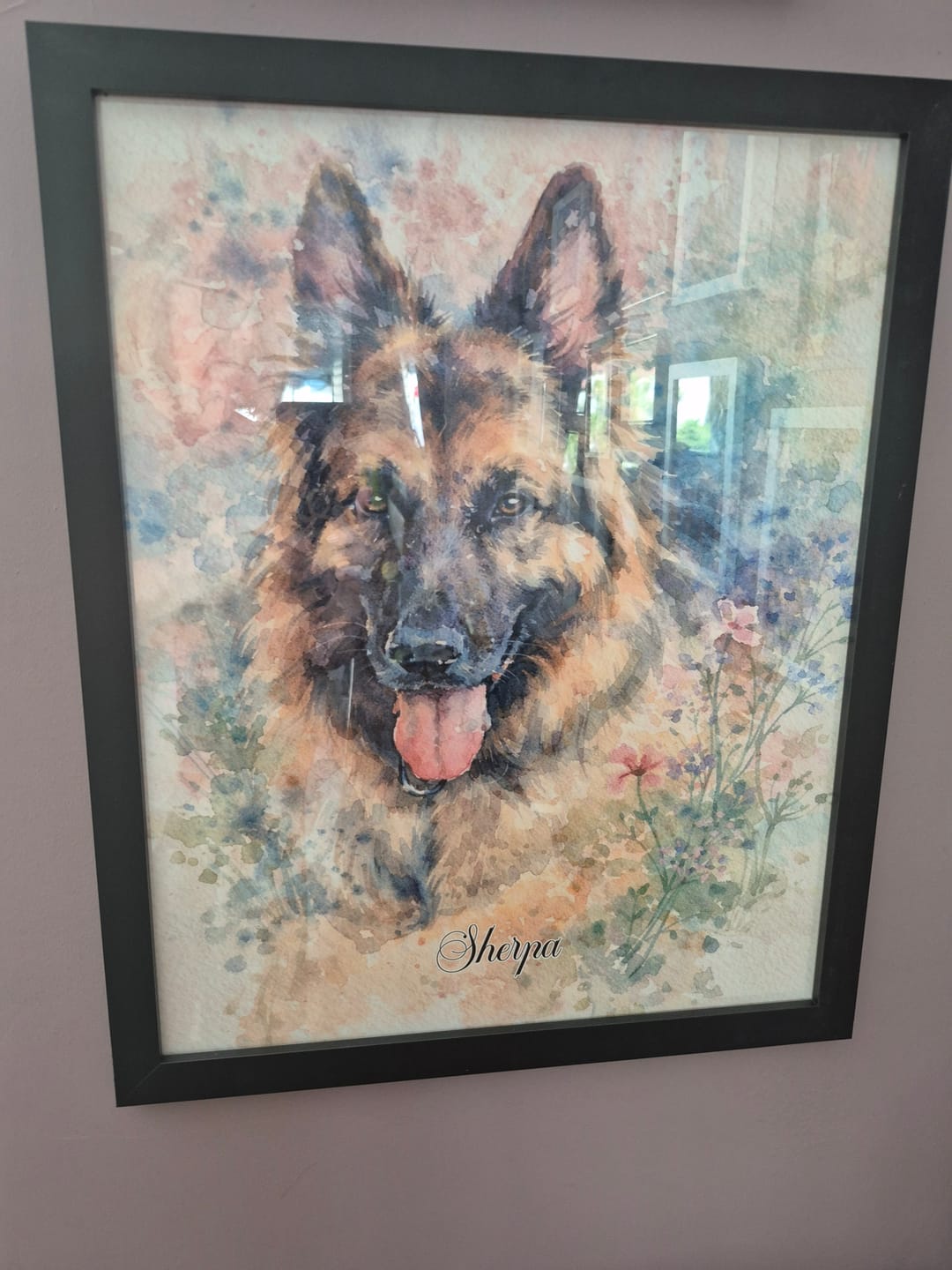 Customer photo review of Watercolour -  Personalised Poster