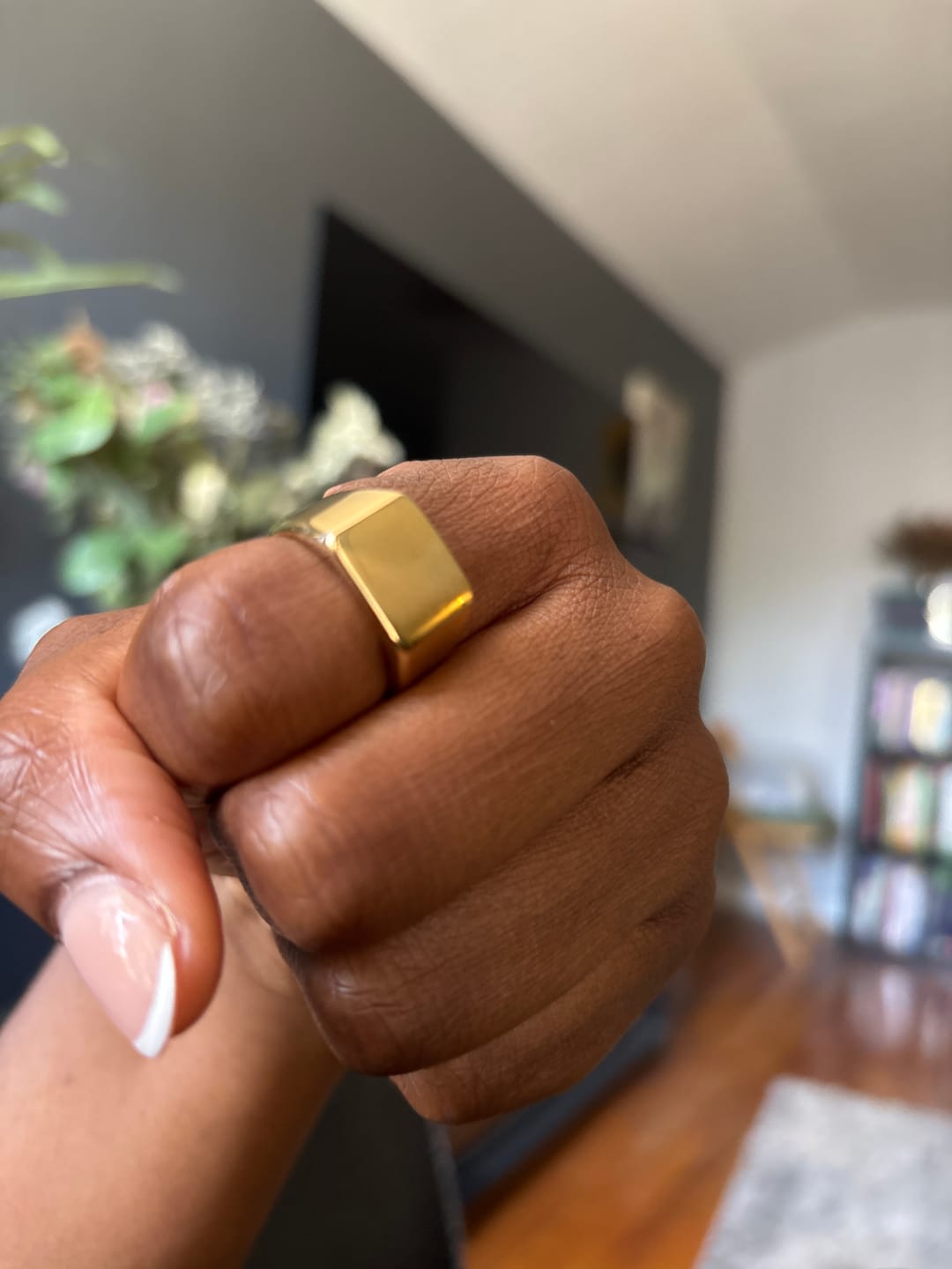 Customer photo review of Minimal Signet Ring