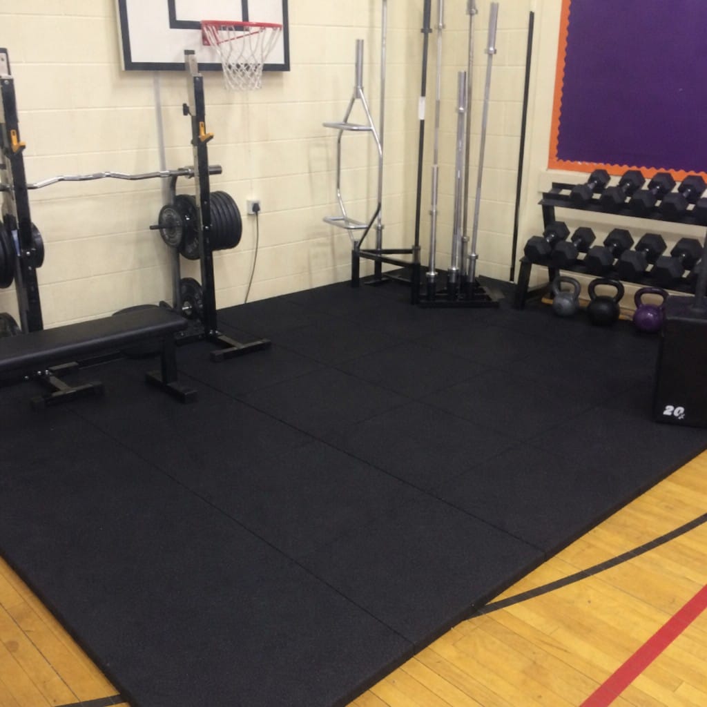 Customer photo review of 20mm Rubber Gym Tiles UK | 1m² Interlocking | 400kg Drop Rated