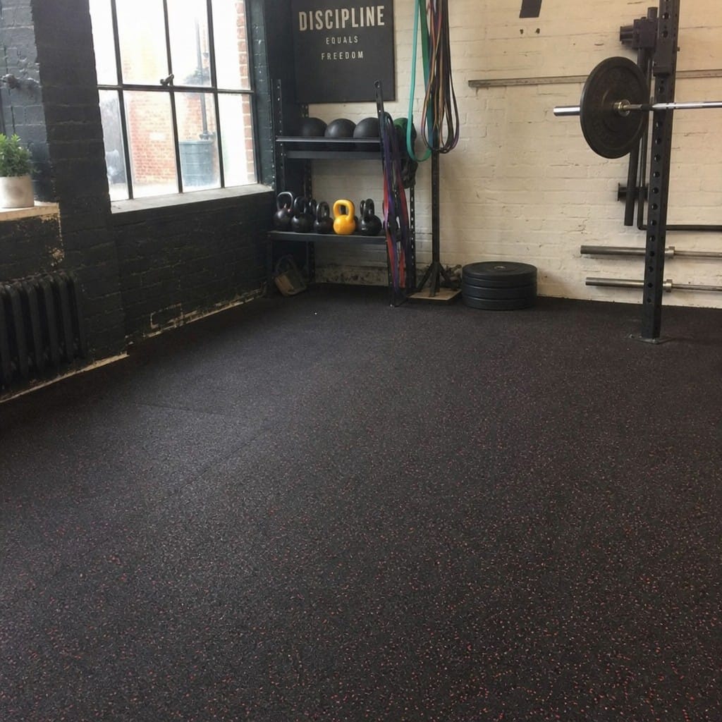 Customer photo review of Rubber Gym Roll UK | Heavy-Duty Crumb Flooring Roll 10m