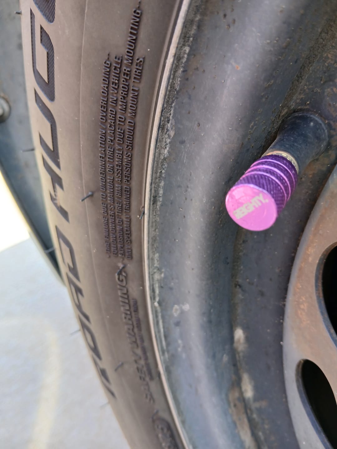 Customer photo review of 80Eighty® Purple Valve Stem Caps