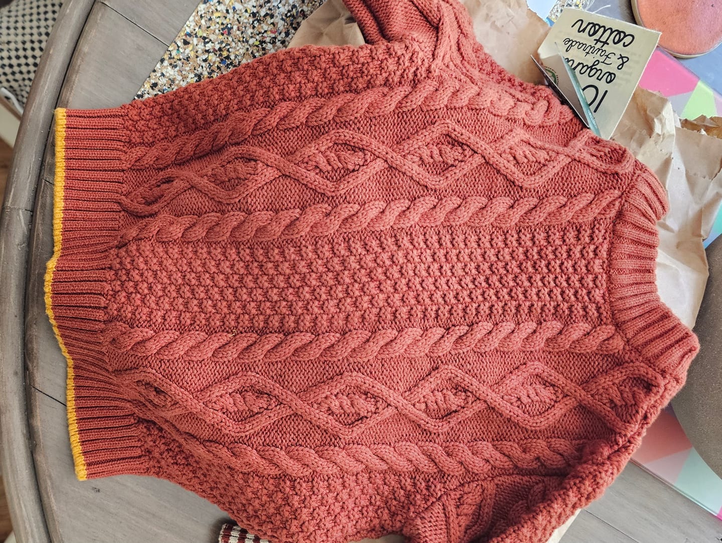 Customer photo review of Ginger Aran Knitted Jumper