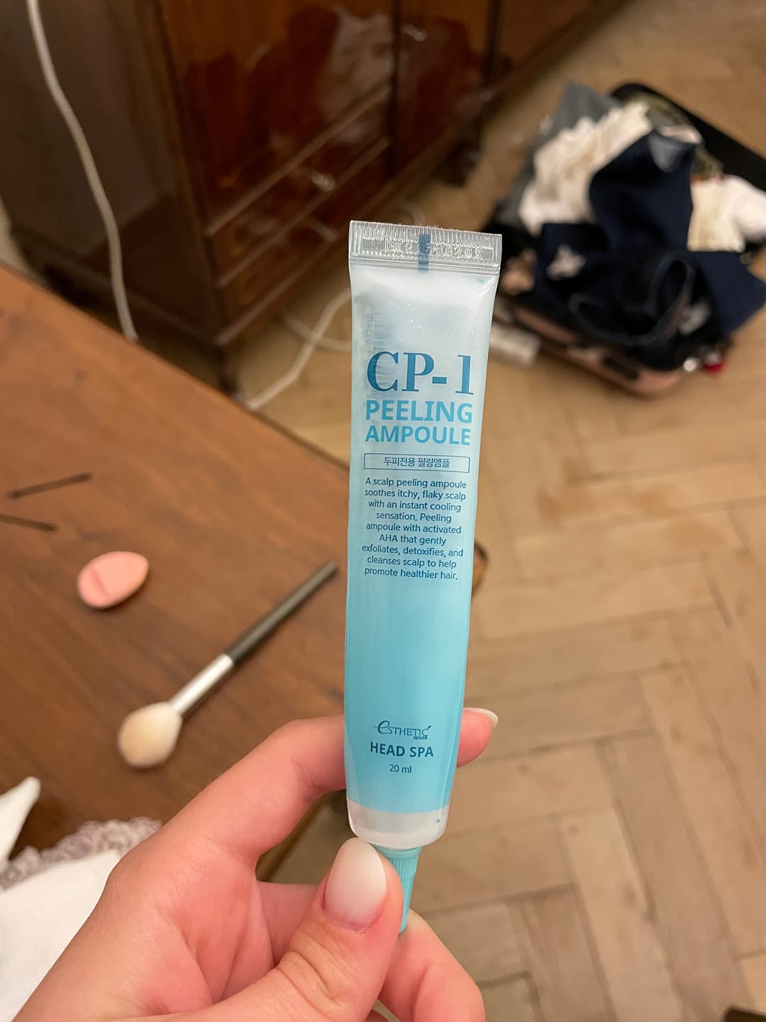 Customer photo review of Atvēsinošs skābju pīlings galvas ādai CP-1 Peeling Ampoule