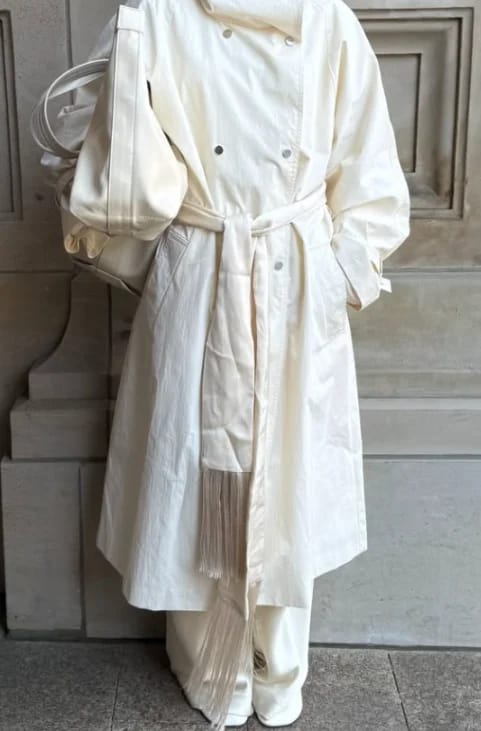 Customer photo review of Isabelle Fringe Tassel Satin Scarf Belt