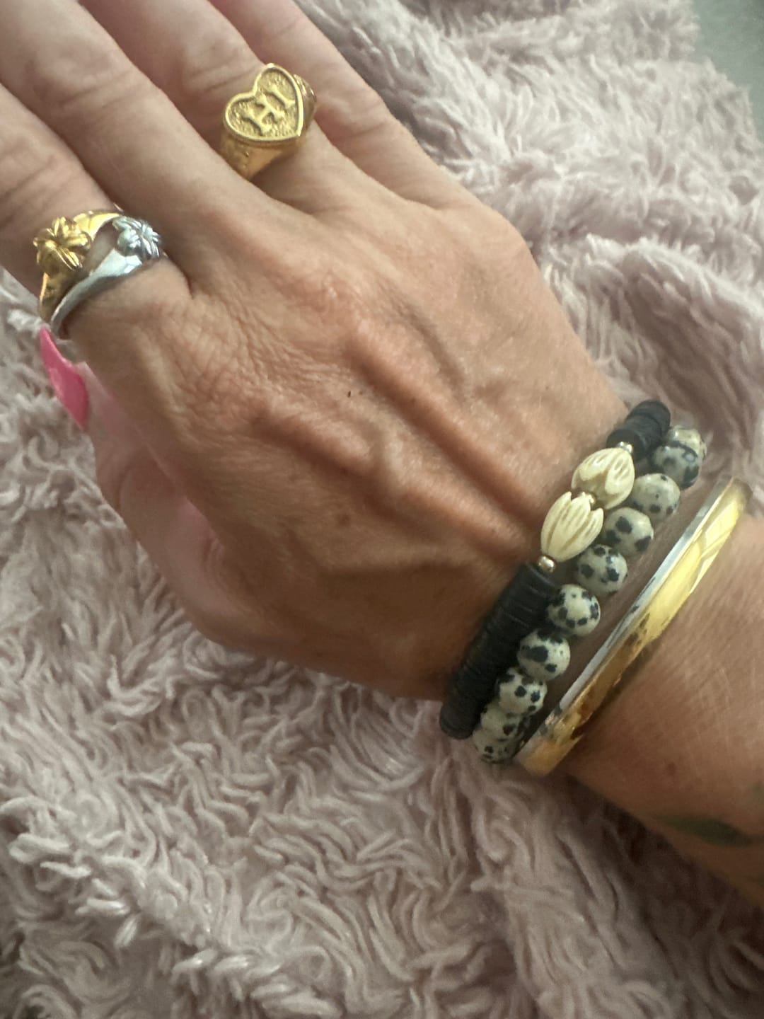 Customer photo review of Two Tone Everyday Bangle