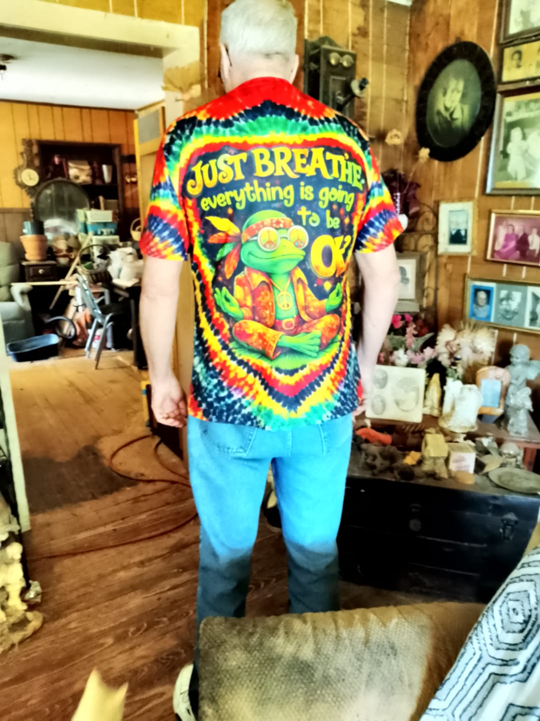 Customer photo review of JUST BREATHE FROG SWIRL ALL OVER PRINT - TM0204262