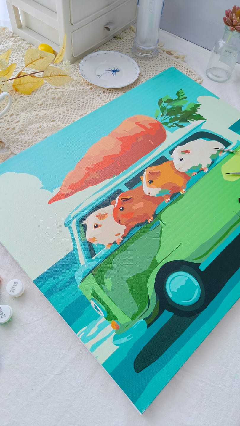 Customer photo review of Veggie Voyage | Paint by Number