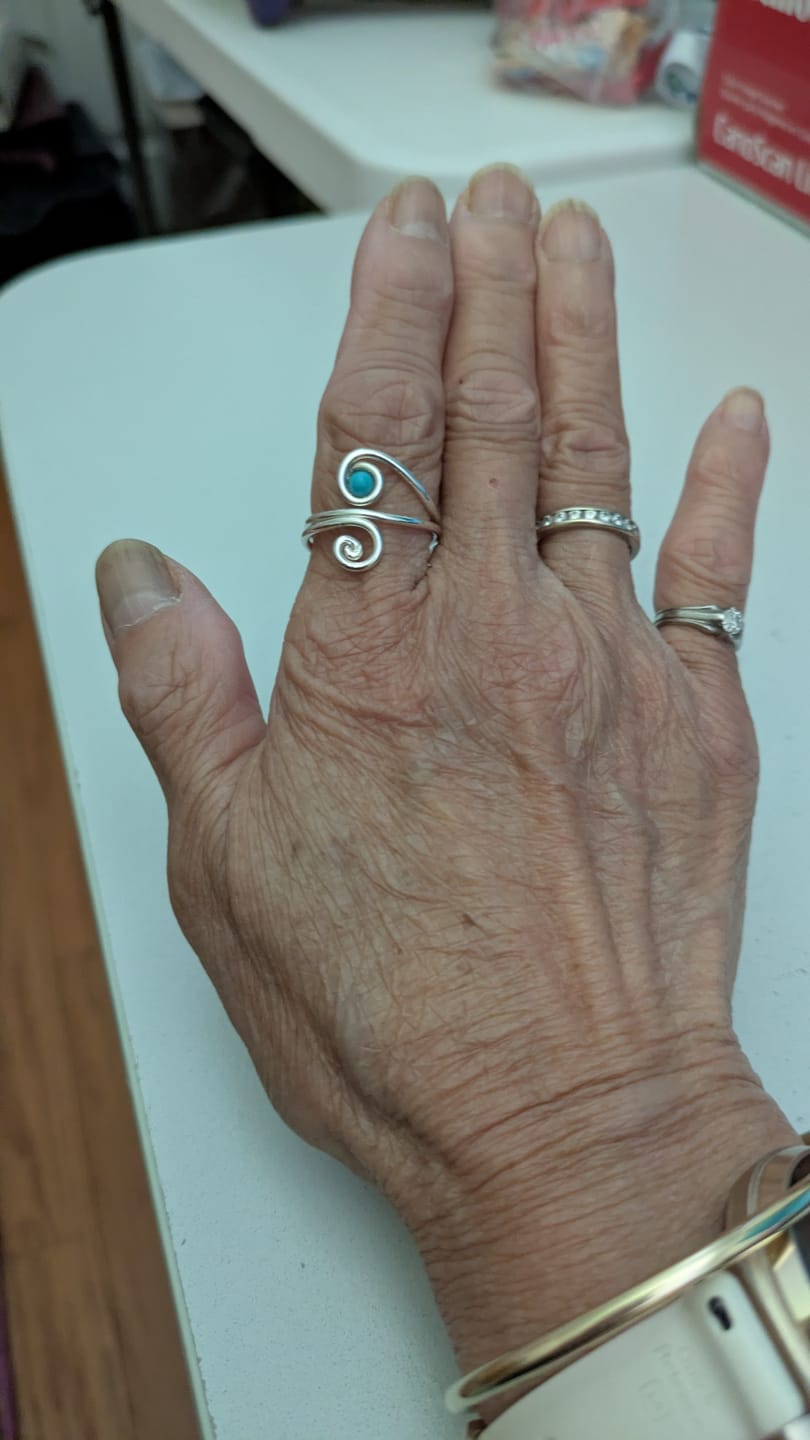 Customer photo review of Universe Silver Turquoise Snake Ring